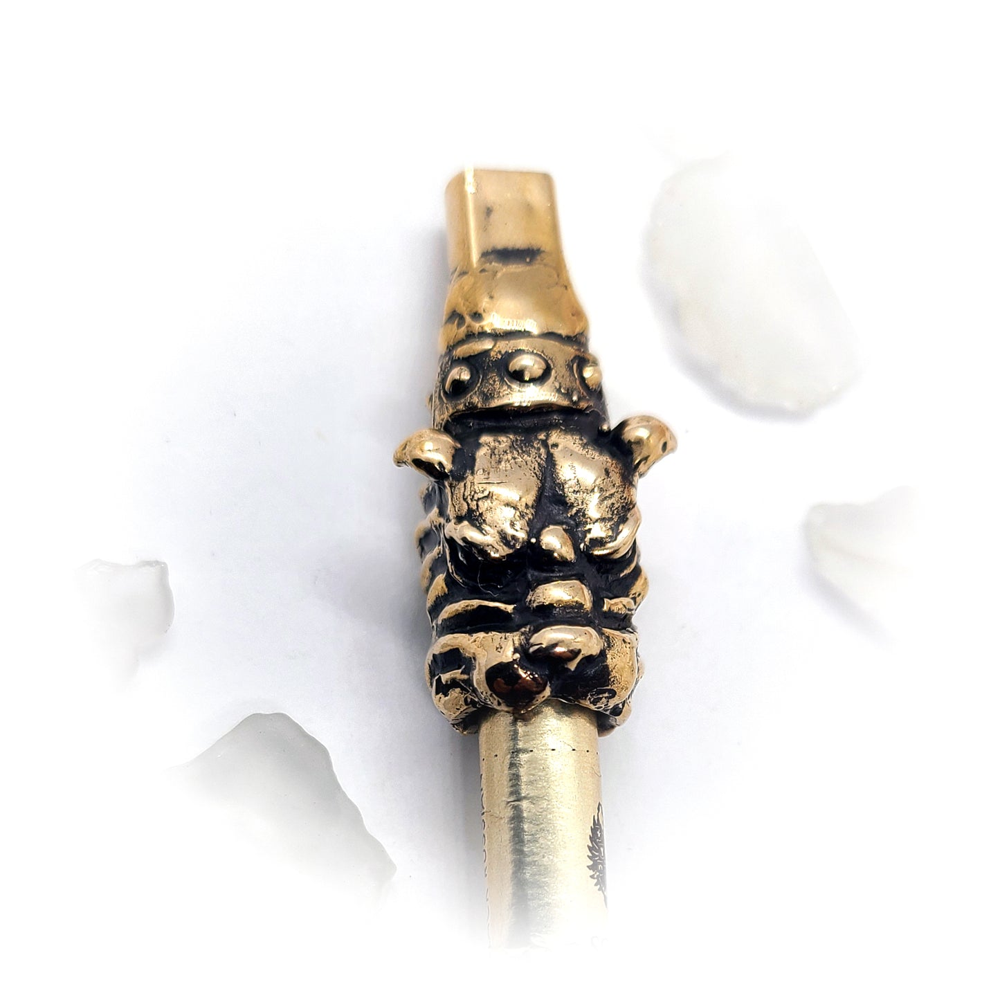 Bulldog Head Sterling Silver Cigarette Pipe