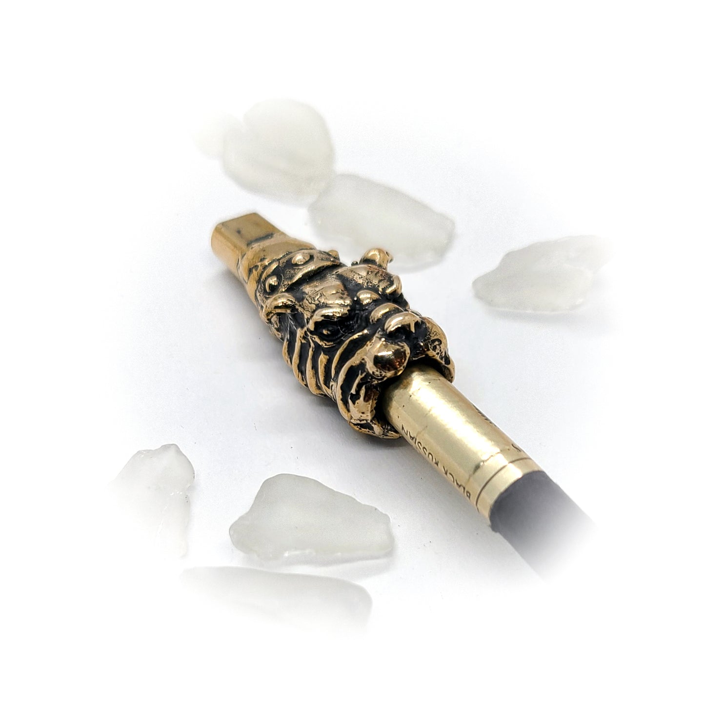 Bulldog Head Sterling Silver Cigarette Pipe