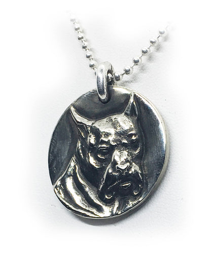 Bulldog Sterling Silver Pendant