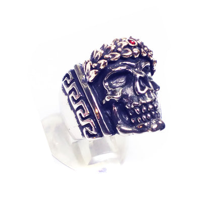 Caesar Head Skull Sterling Silver Ring