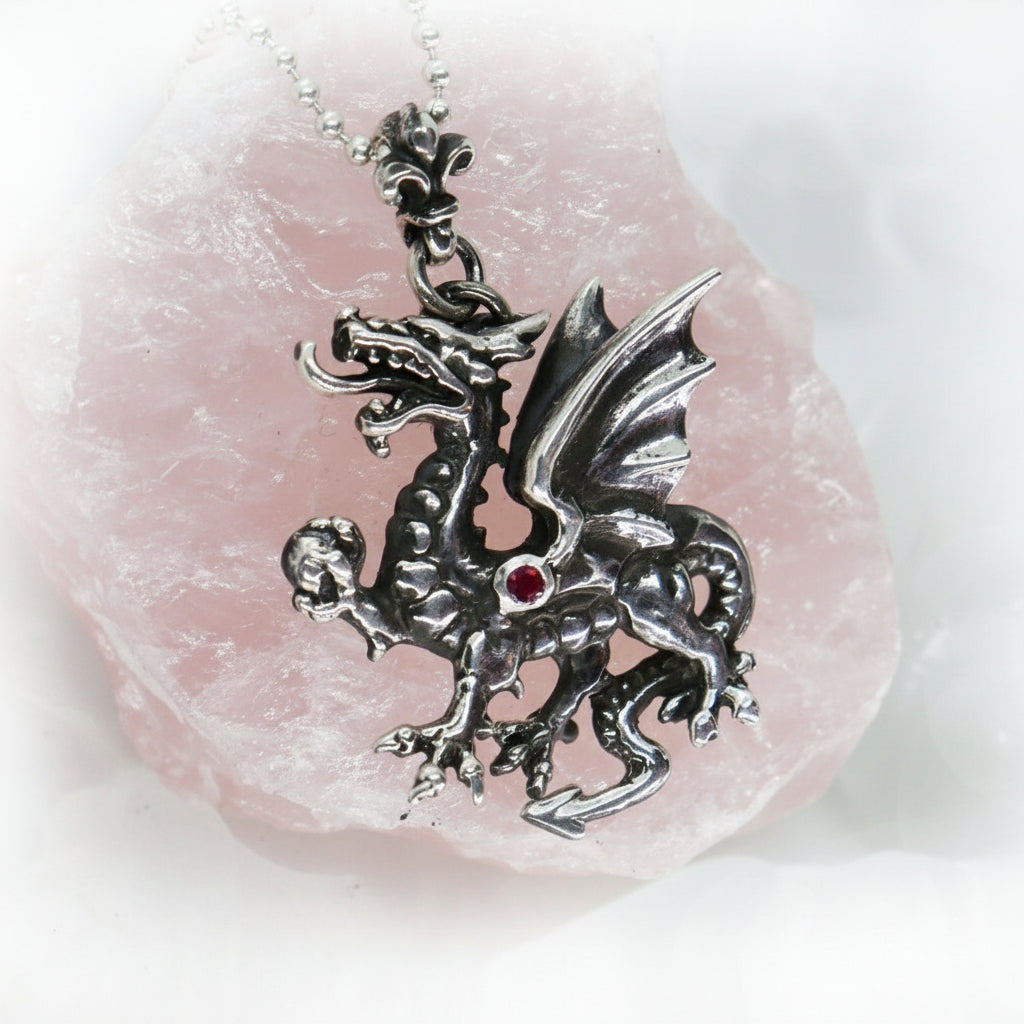 Celtic Dragon Sterling Silver Pendant