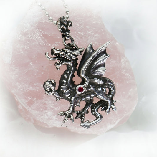 Celtic Dragon Sterling Silver Pendant