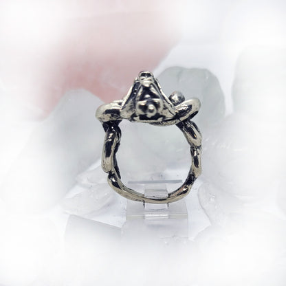 King Cobra with Rubies Sterling Silver Ring