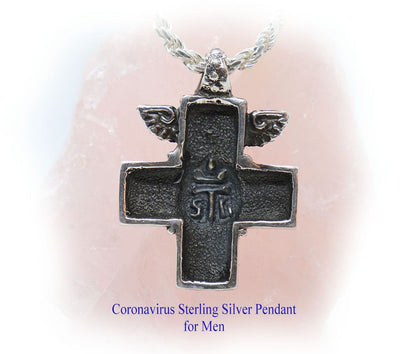Coronavirus Sterling Silver Pendant for Men