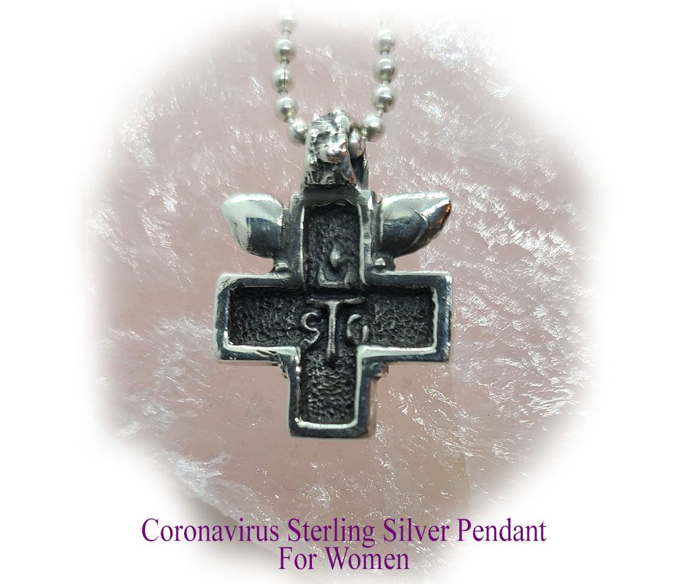 Coronavirus Sterling Silver Pendant for Women