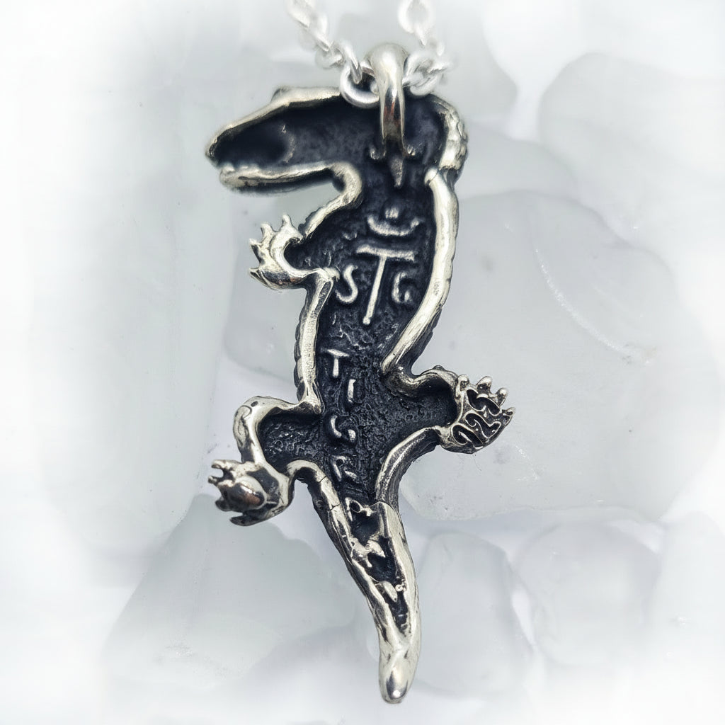 Crocodile Sterling Silver Pendant