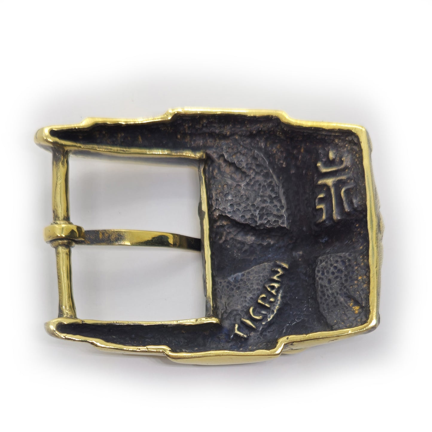 Cross Design Brass Belt Buckle