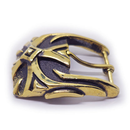 Cross Design Brass Belt Buckle