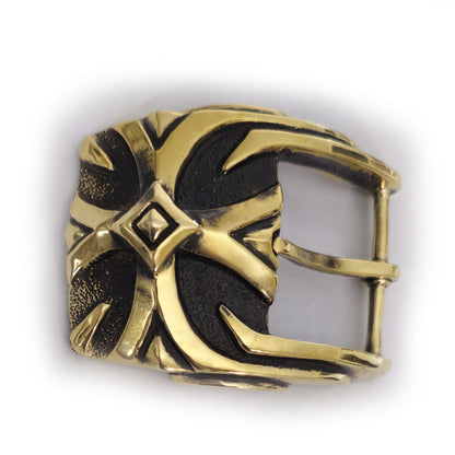 Cross Design Brass Belt Buckle