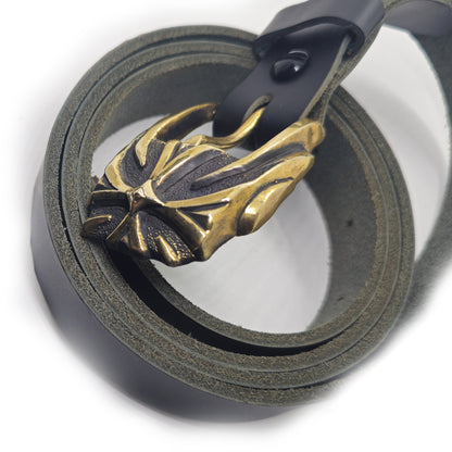 Cross Desing Brass Belt Buckle with Genuine Leather For 1inch Belt