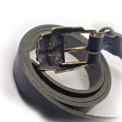 Cross Desing Brass Belt Buckle with Genuine Leather For 1inch Belt