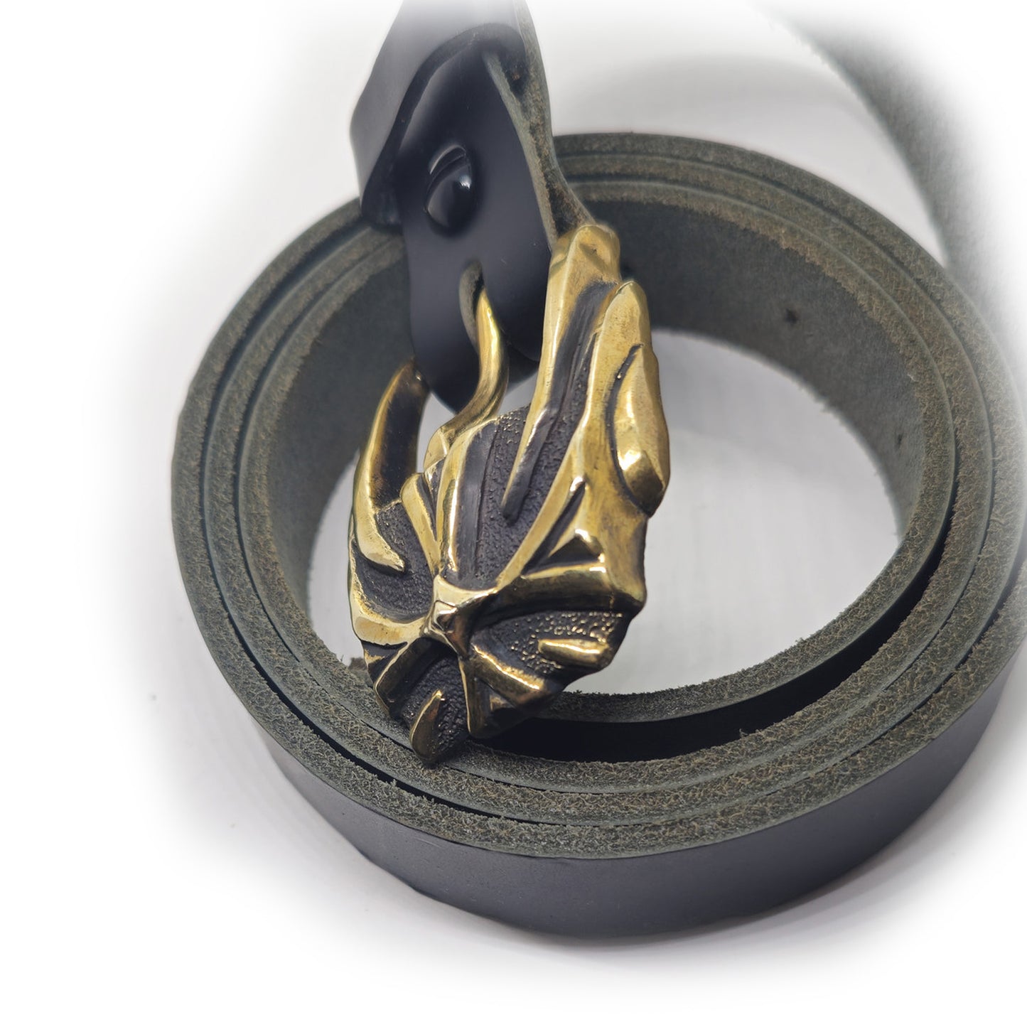Cross Desing Brass Belt Buckle with Genuine Leather For 1inch Belt