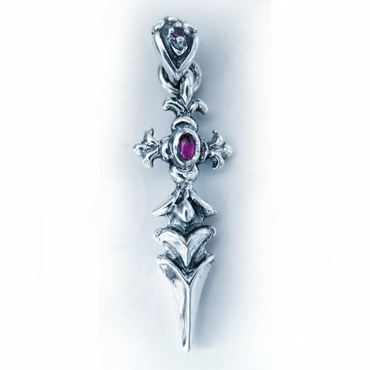 Cross Dagger Silver Pendant