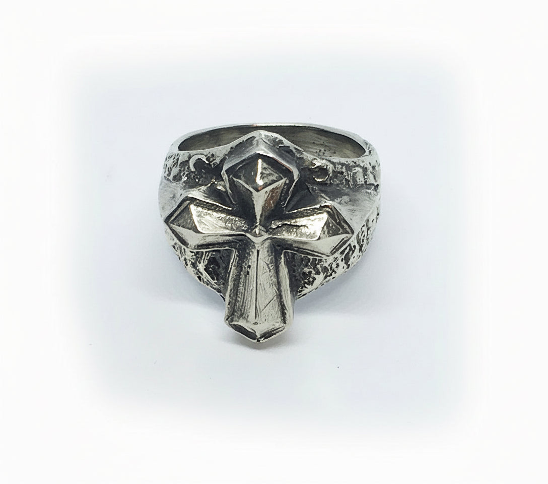 Cross Sterling Silver Ring