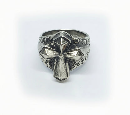 Cross Sterling Silver Ring