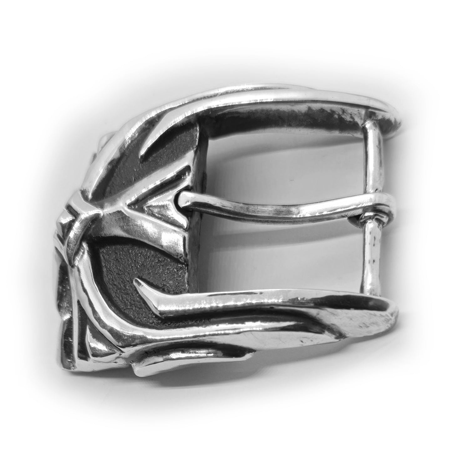 Cross Design Sterling Silver Belt Buckle