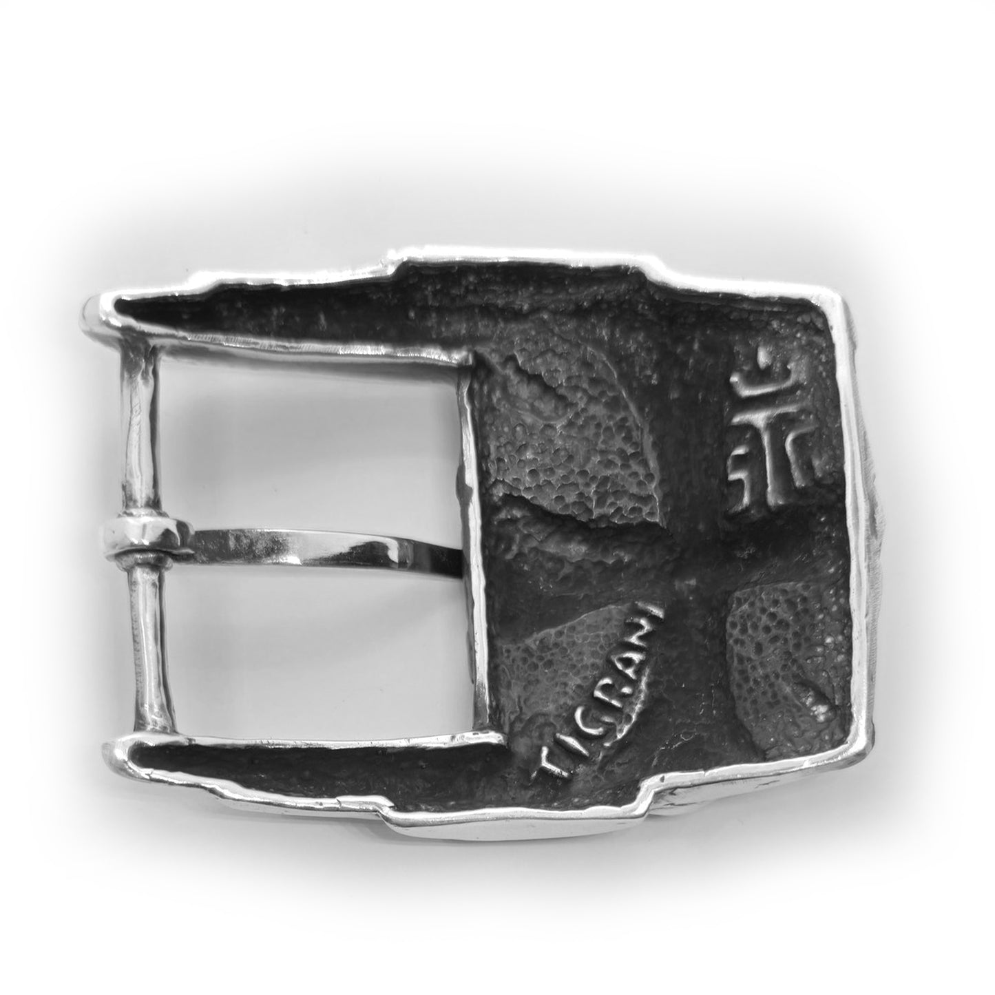 Cross Design Sterling Silver Belt Buckle
