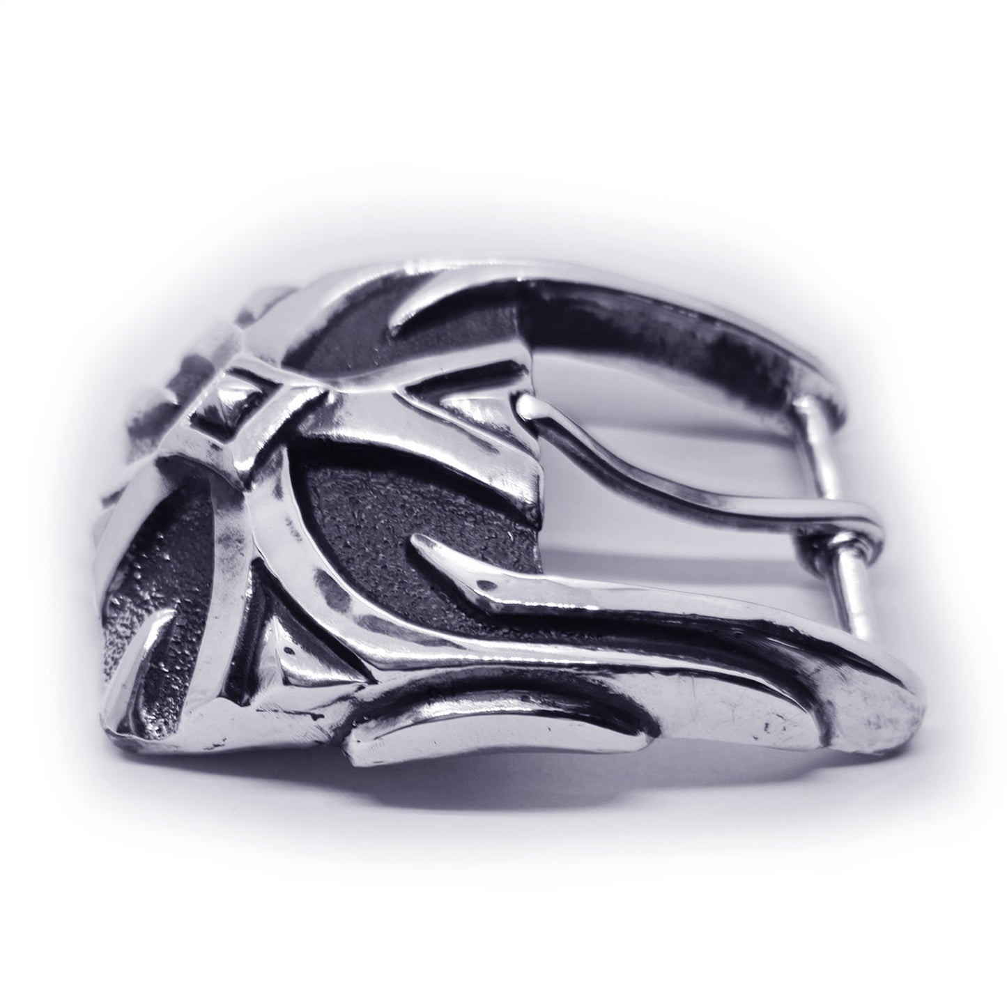 Cross Design Sterling Silver Belt Buckle