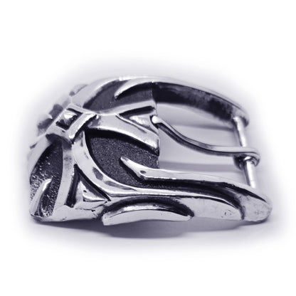 Cross Design Sterling Silver Belt Buckle