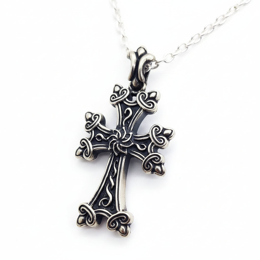Armenian Eternity Cross Sterling Silver Pendant