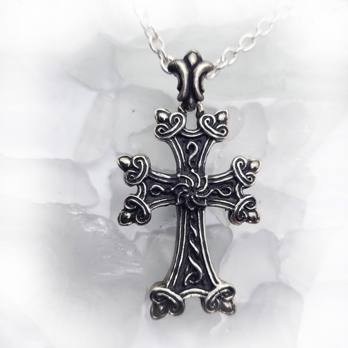 Armenian Eternity Cross Sterling Silver Pendant