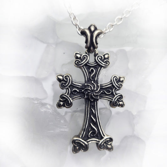 Armenian Eternity Cross Sterling Silver Pendant
