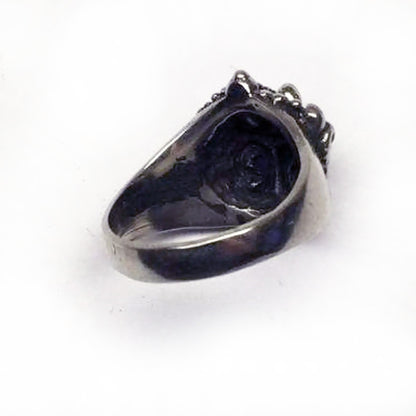 Crown Sterling Silver Ring with Ruby