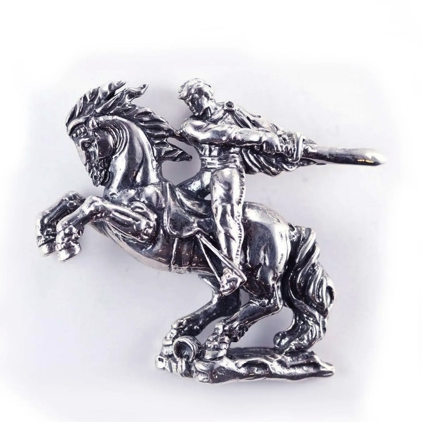 Armenian Epic Hero, Epos Legend David of Sasun Sterling Silver Pendant