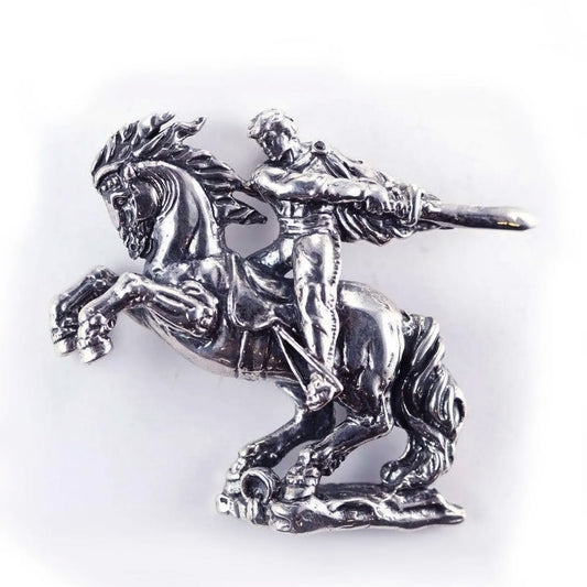 Armenian Epic Hero, Epos Legend David of Sasun Sterling Silver Pendant