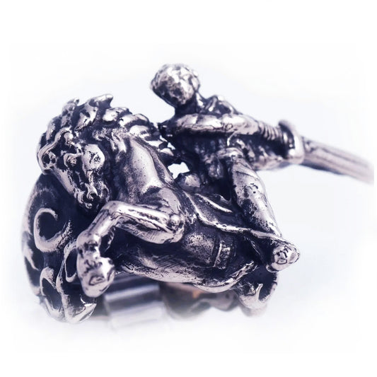 Armenian Epic Hero, Epos Legend David of Sasun Sterling Silver Ring