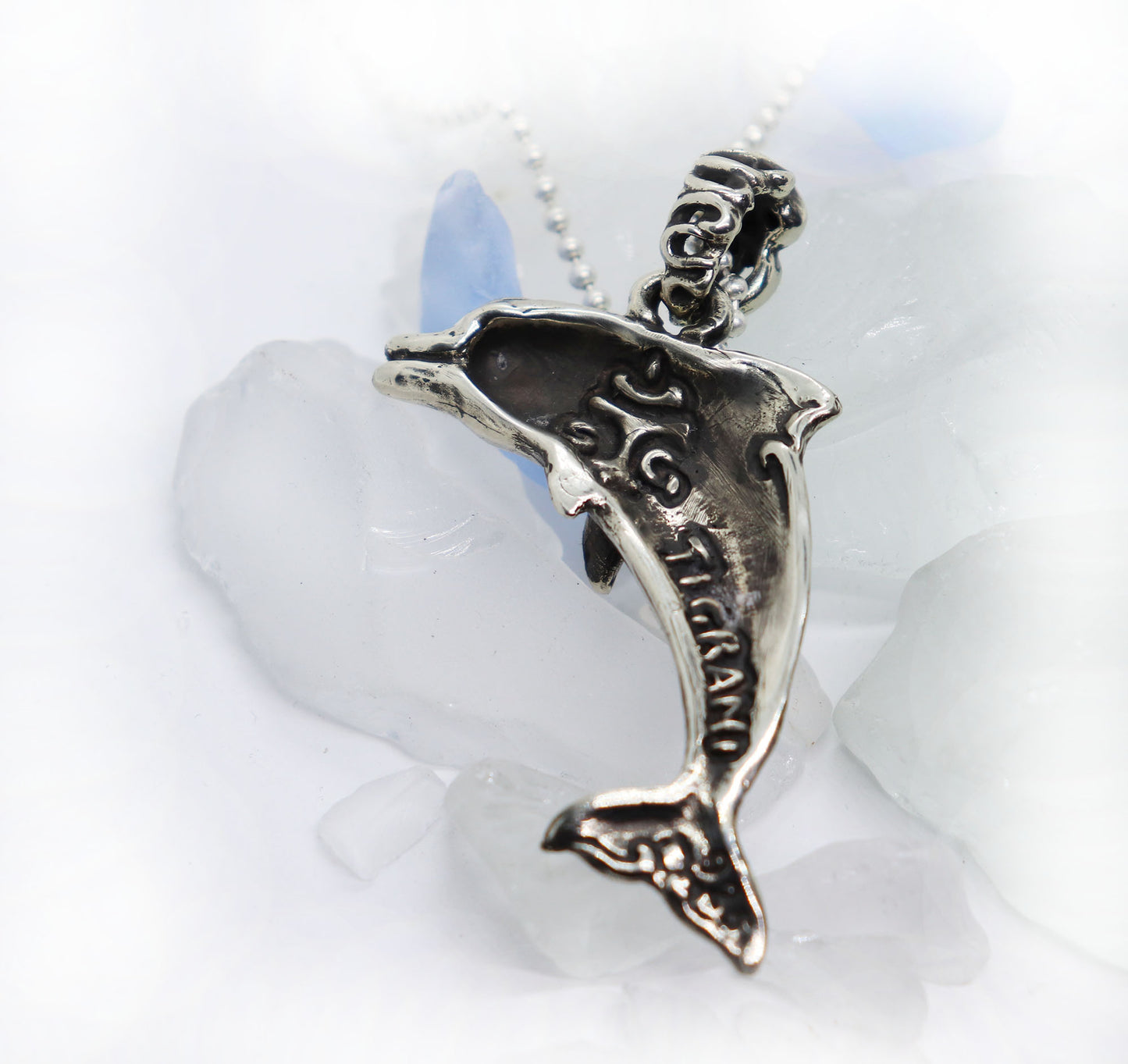 Jumping Dolphin Sterling Silver Pendant