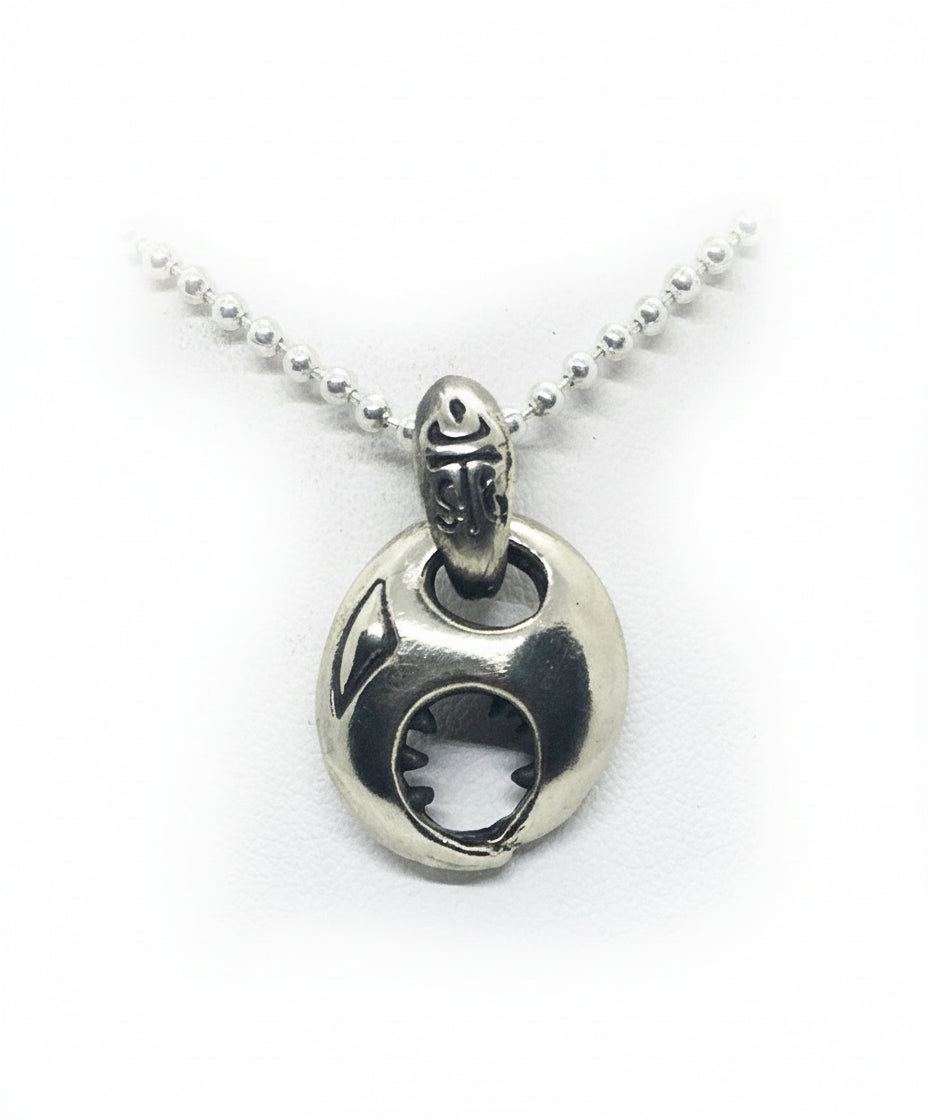 Abstract Head Silver Pendant