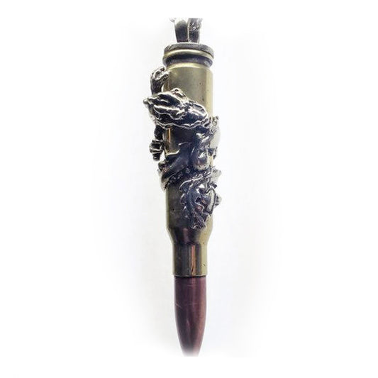 Dragon Year Zodiac Love Bullet Silver Pendant
