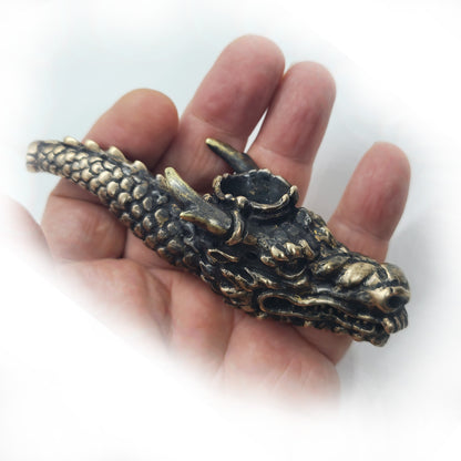 Dragon Head Unique Smoking Bronze Pipe