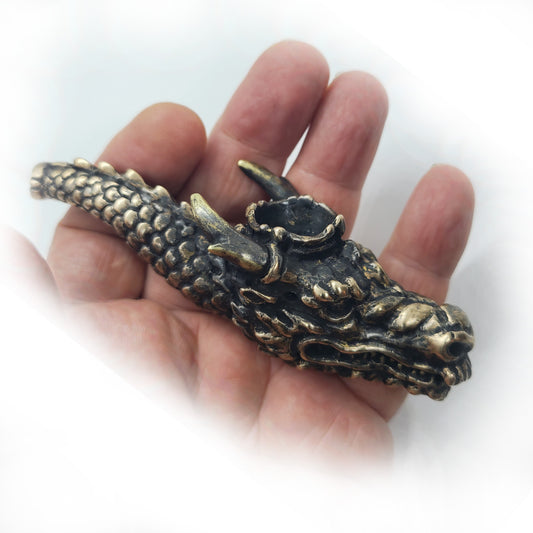 Dragon Head Unique Smoking Bronze Pipe
