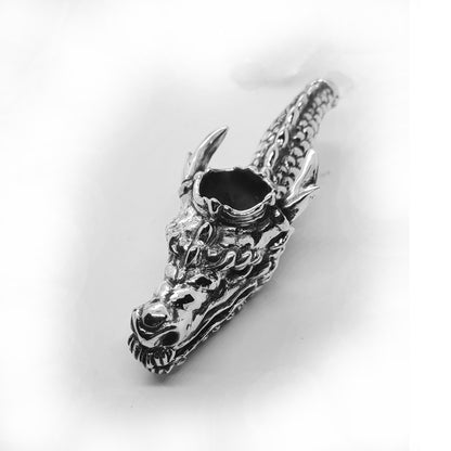 Dragon Head Unique Smoking Sterling Silver Pipe