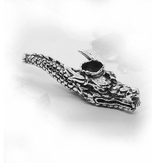Dragon Head Unique Smoking Sterling Silver Pipe