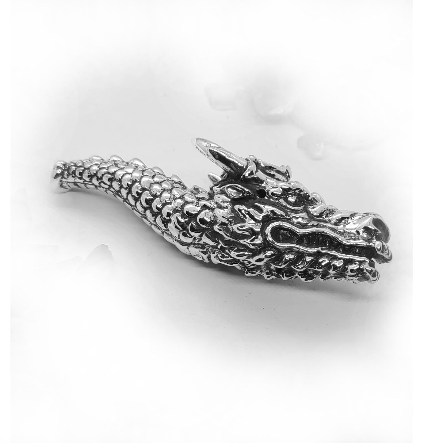 Dragon Head Unique Smoking Sterling Silver Pipe