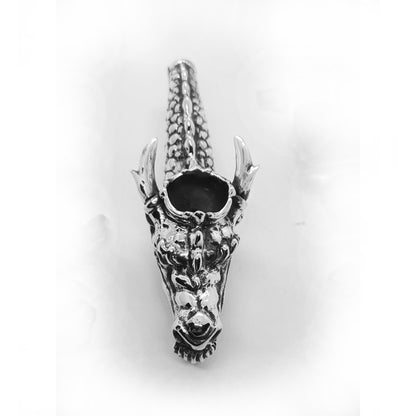 Dragon Head Unique Smoking Sterling Silver Pipe