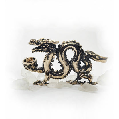 Dragon With Jar Sterling Silver Smoking Pipe
