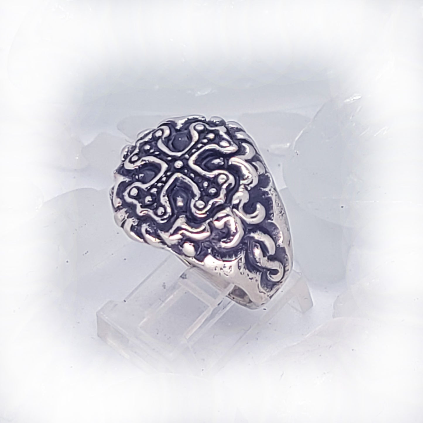 Essence Sterling Silver Cross Ring
