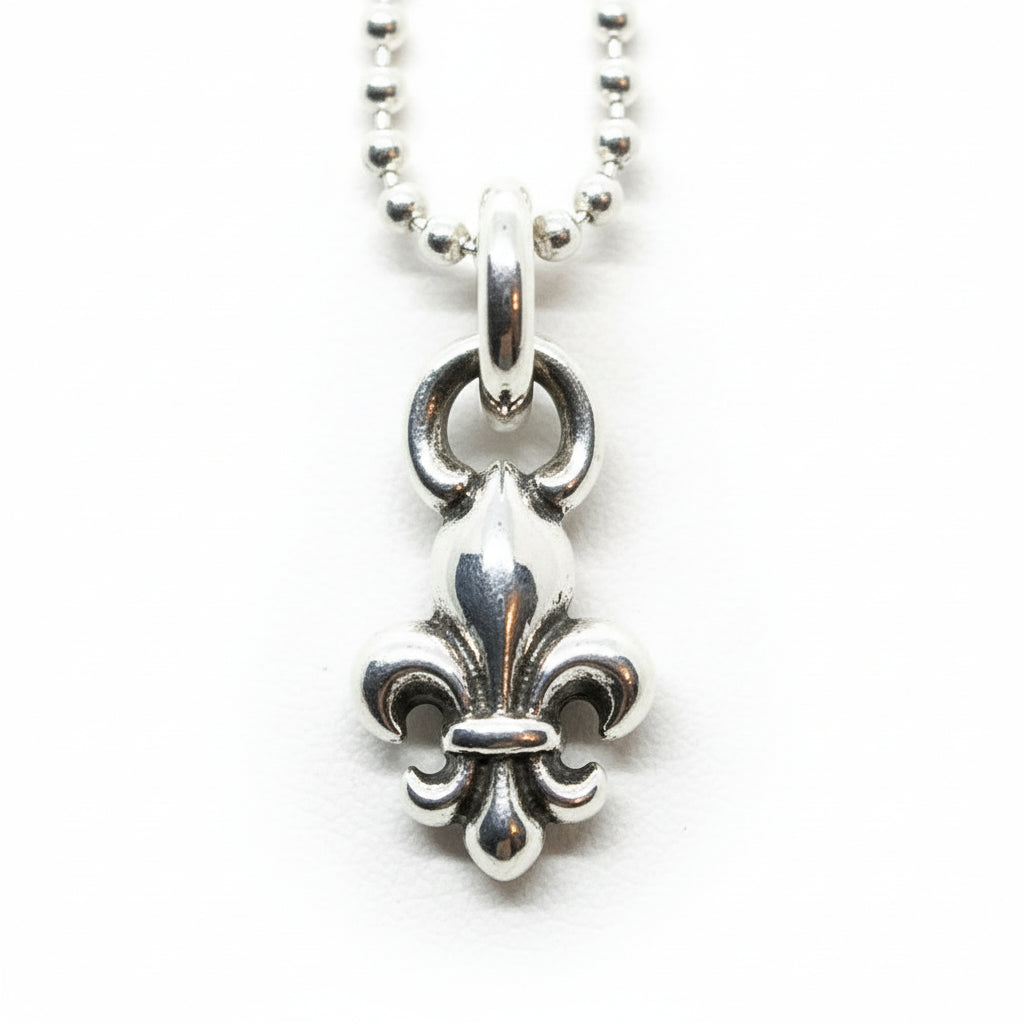 Fleur - De - Lis Sterling Silver Small Pendant
