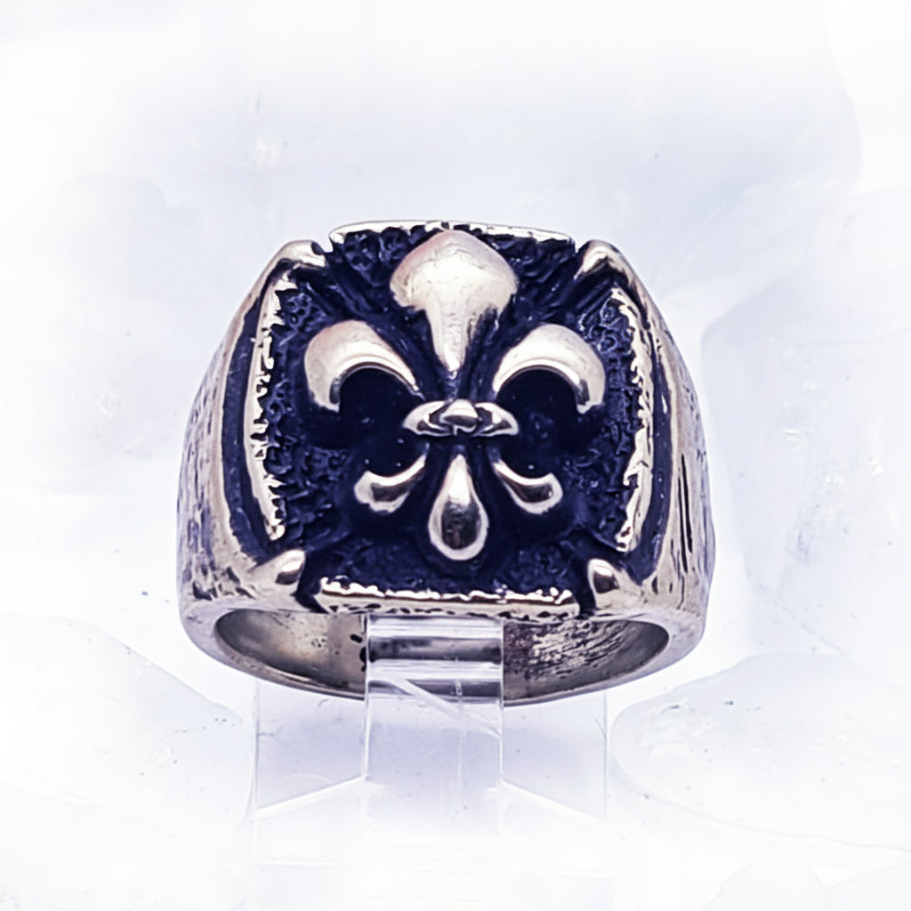 Fleur-De-Lis Sterling Silver Ring v2