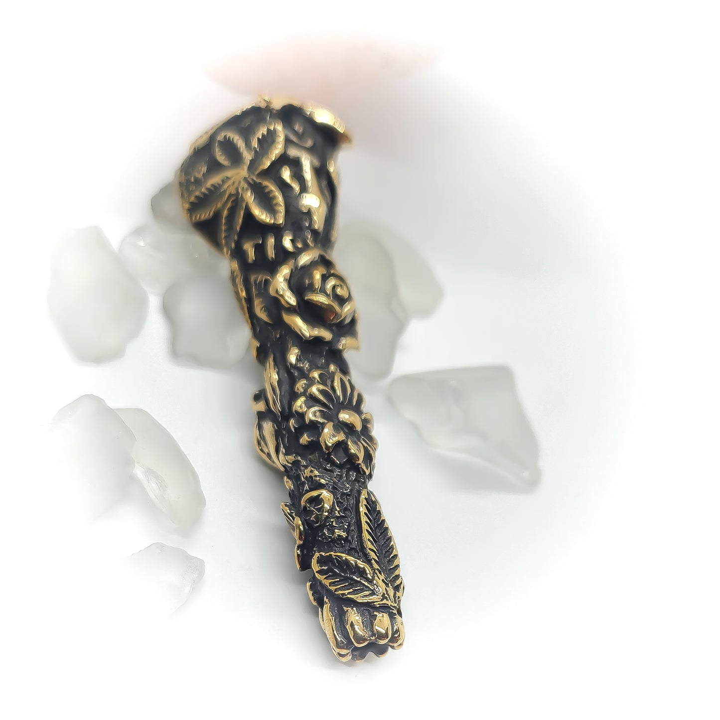 Flowers and Roses Sterling Silver Pipe