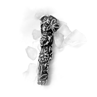 Flowers and Roses Sterling Silver Pipe