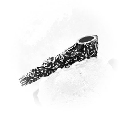 Flowers and Roses Sterling Silver Pipe