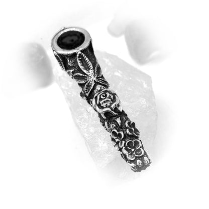 Flowers and Roses Sterling Silver Pipe