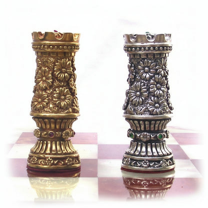 Tigrani “Flowers” Sterling Silver & Bronze Chess set