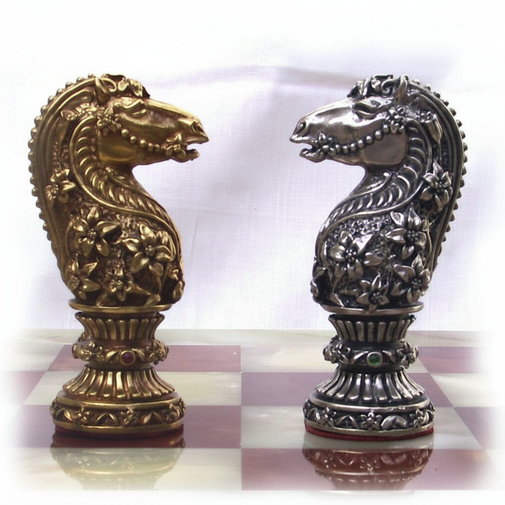 Tigrani “Flowers” Sterling Silver & Bronze Chess set