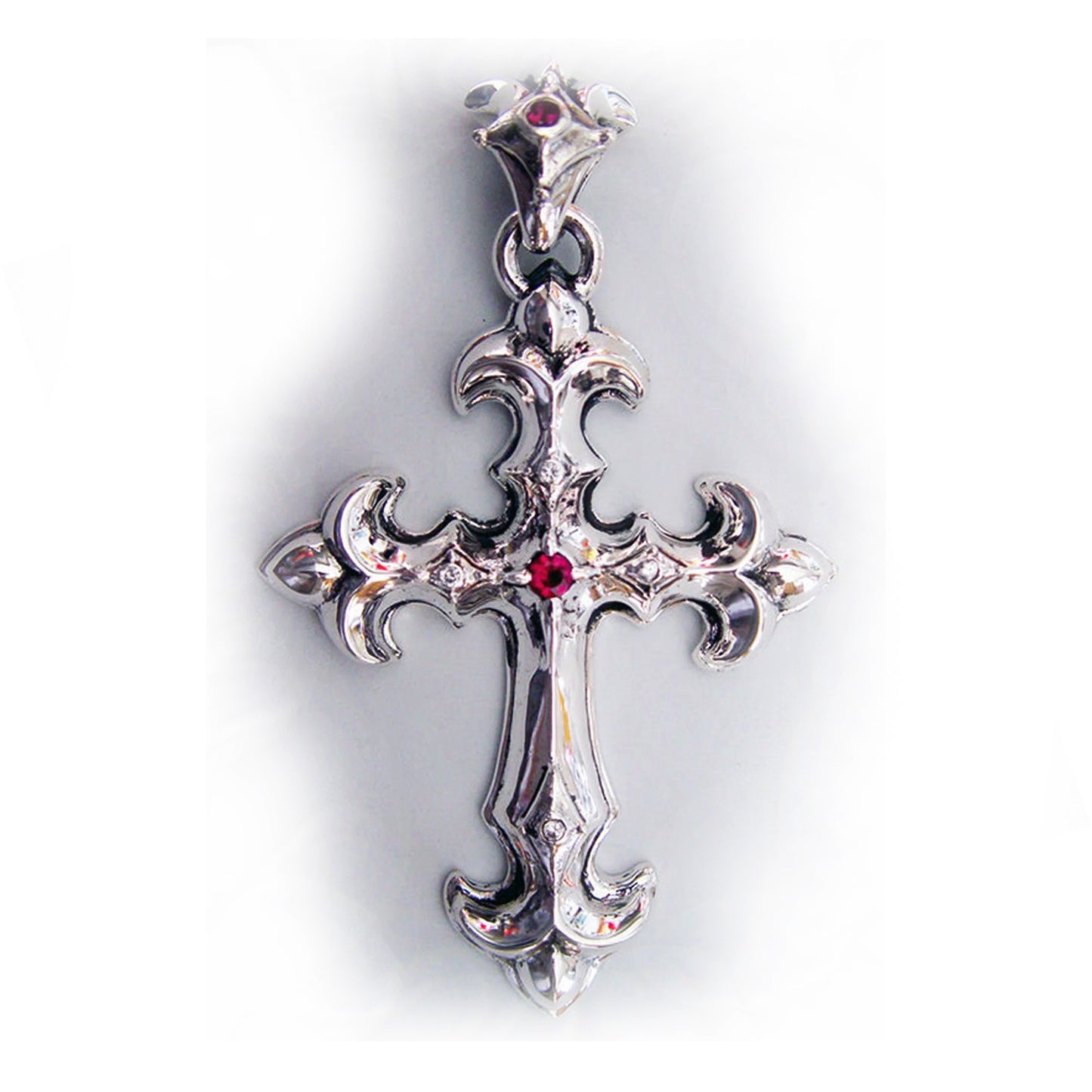 Gothic Silver Cross Pendant